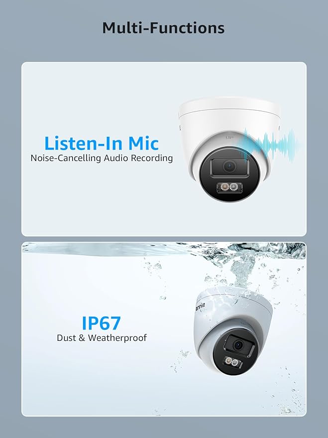 ANNKE C800 4K PoE Security Camera with AI Human/Vehicle Detection, IP Cam with Audio,Wide Angle, Remote Access, Spotlight Night Vision, IP67 Waterproof, H.265+, Support up to 512GB TF Card