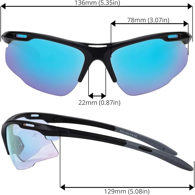X Power Photochromic Lenses Safety ANSI Z87+ Impact Resistant Polycarbonate Lens & Frame