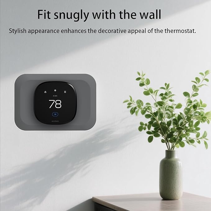 Wall Plate Cover Compatible with New 2022 Ecobee Smart Thermostat Premium & 2022 Ecobee Smart Thermostat Enhanced, Programmable WiFi Thermostat Accessory, Grey