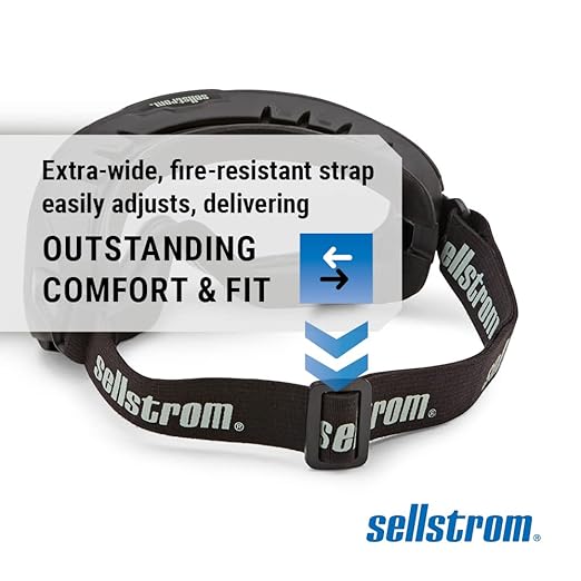 Sellstrom Odyssey II Wildland Fire Safety Goggles - Anti-Fog, Anti-Scratch Eye Protection Goggles for Men & Women - FR Strap, fits over Glasses, ANSI Z87.1