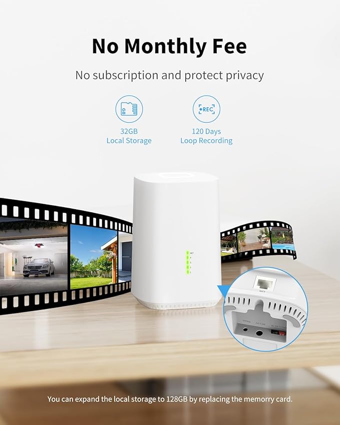 Aume Security Cameras Wireless Outdoor, 2 Cam Kit, No Subscription, Solar Powered Home Security Camera System, 360° Panoramic View, 2K Color Night Vision, PIR Alerts, Support 5G & 2.4G WiFi