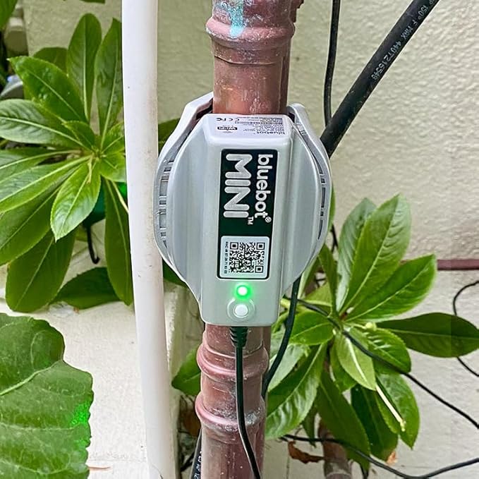 Bluebot Mini WiFi Water Meter, Bundle 2, Indoor/Outdoor, Clamp-on, Fits 3/4”-1” Pipes, Alerts, Live Usage & Leak Monitoring, 2-Year Bundle 15% Meter Discount, Ultra-Compact Design