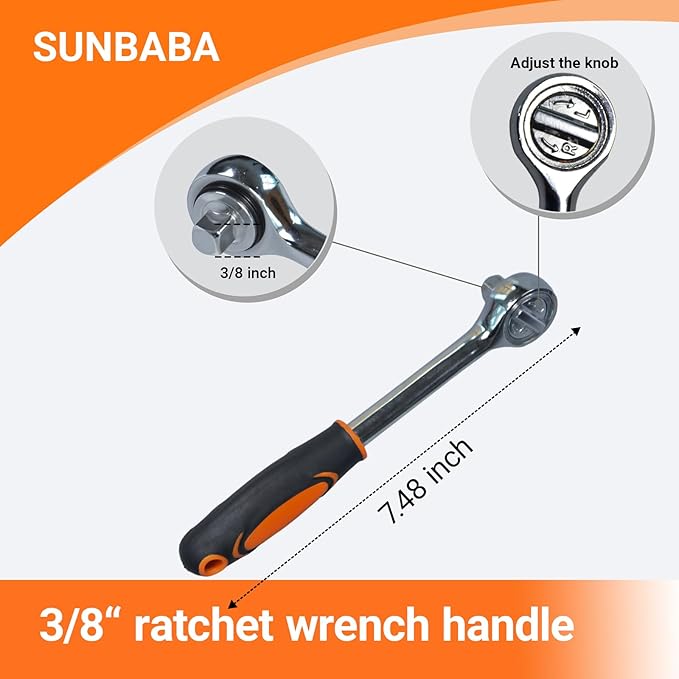 42 Piece Socket & Socket Wrench Sets 1/4 Drive Metric 4-13mm & SAE 5/32"-1/2", 3/8 Drive Metric 14-17mm, 1/4 Adaptors and Extensions, Mini Ratchet Angle Screwdriver and Bit