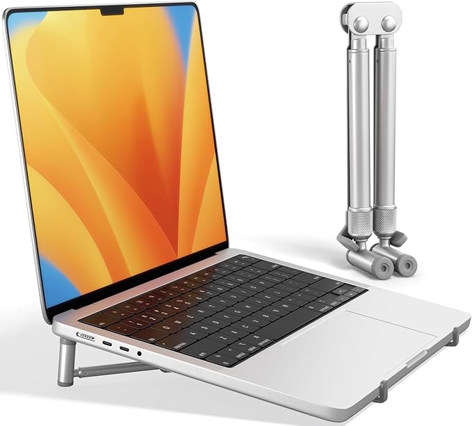 X-Stand Laptop Stand, Steklo Universal Computer Stand for MacBook 12" 13" 15" 17" Screen, Aluminum Cooling Portable Adjustable MacBook Stand, Laptop Riser (NEWEST 2018 2017 2016) X-Stand