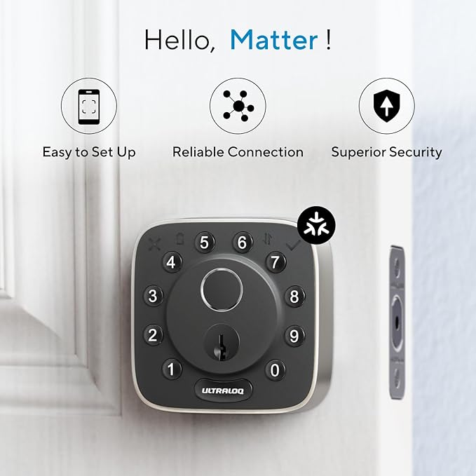 ULTRALOQ Cross Platform Compatibility Bolt Fingerprint Matter Smart Lock