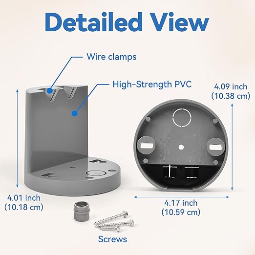 Ceiling Fan Box, Non-Metallic Side Mount Box with Cover, 12 Cu.in, UL Listed, 6-Pack