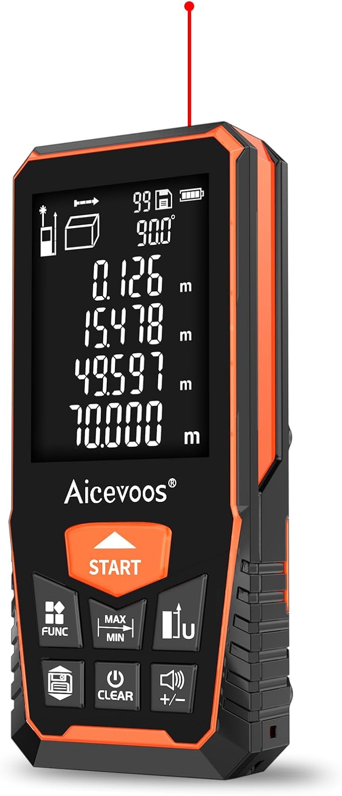 Laser Measure with Large Backlit Screen, Digital Laser Measurement Tool with Electronic Angle Measures Distance, Area and Volume