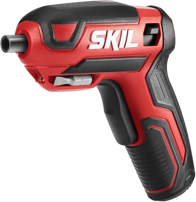 SKIL Rechargeable 4V Cordless Screwdriver Includes 9pcs Bit, 1pc Bit Holder, USB Charging Cable - SD561801