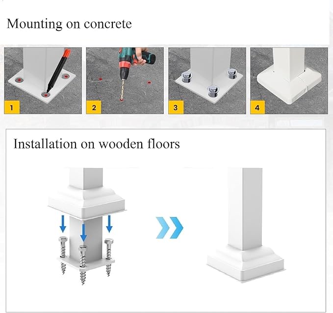 Hand Rails for Outdoor Steps,3 Step Stair Handrail & Indoor Stair Railing Kit，Metty Metal Railings for Outdoor Steps and Hand Rails for Seniors for Porch Railing