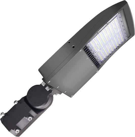 480V 150W LED Parking Lot Lights, 21000LM LED Shoebox Street Light Flood Light (500W MH/HPS Equiv.), 5000K Dimmable Commercial Area Lighting with 20KV Surge Protection, IP65 277-480V UL&DLC Listed