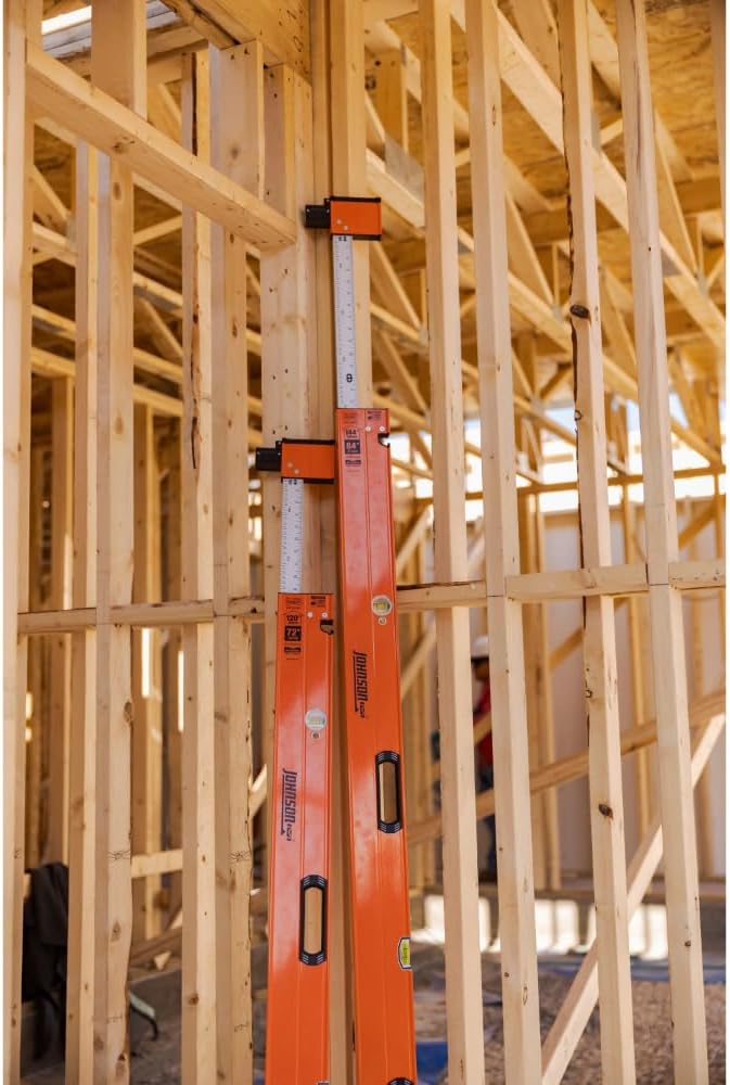 Johnson Level & Tool 5800-0712P 7FT - 12FT Exendable Plate Level, Triple-Secured Mounting System