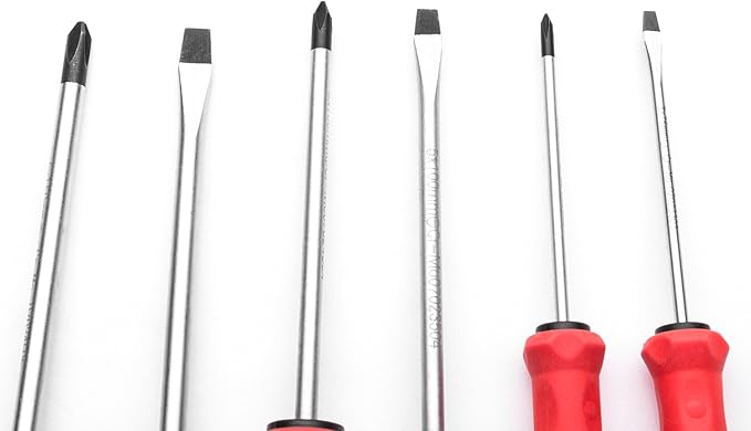MAXPOWER 6-piece Magnetic Screwdriver Set Commercial Grade Phillips & Slotted Comfort Grip Screw Drivers with Pouch