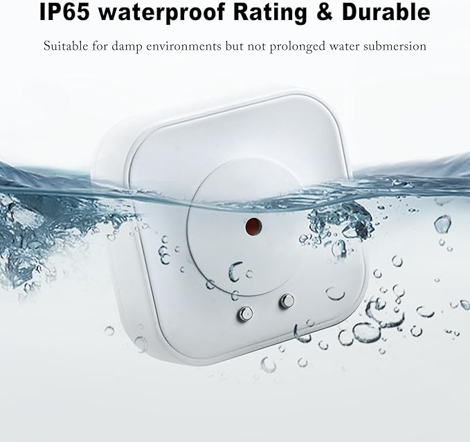 WiFi Water Sensors - 110dB Detector with Real-time APP Notifications | 5Pack Leak Alarm with Remote Control, 2.4G Sensors for Home