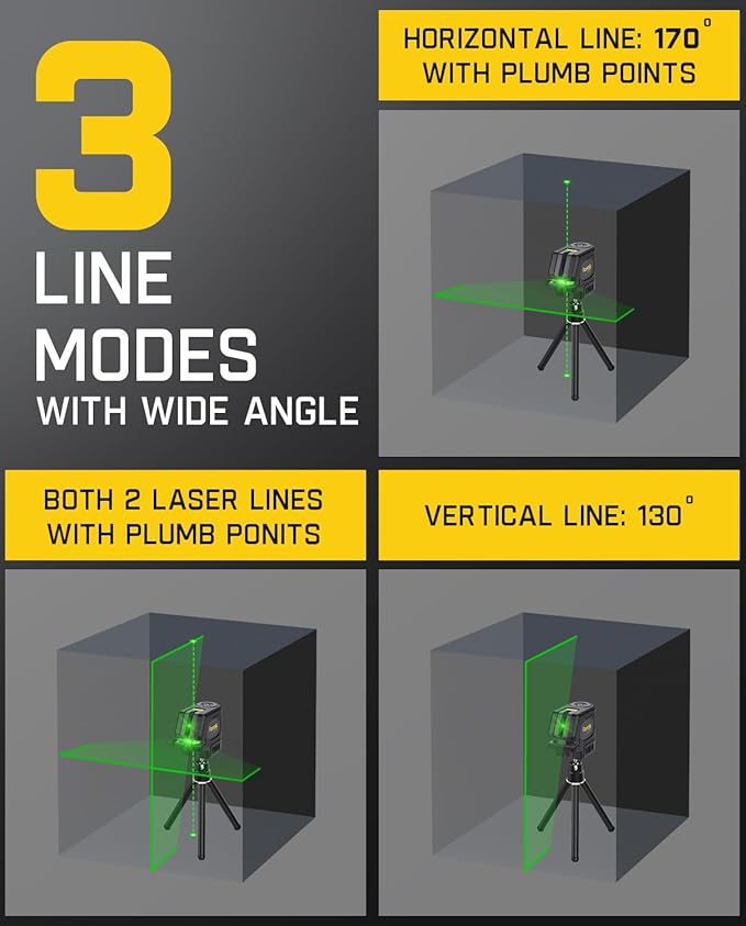 Fanttik D2 APEX Laser Level with Plumb Points, 100 ft Self-Leveling Green Cross Line Laser with LED Display, 170° Horizontal Wide Angle, Magnetic Bracket, for Picture Hanging and Home Improvement