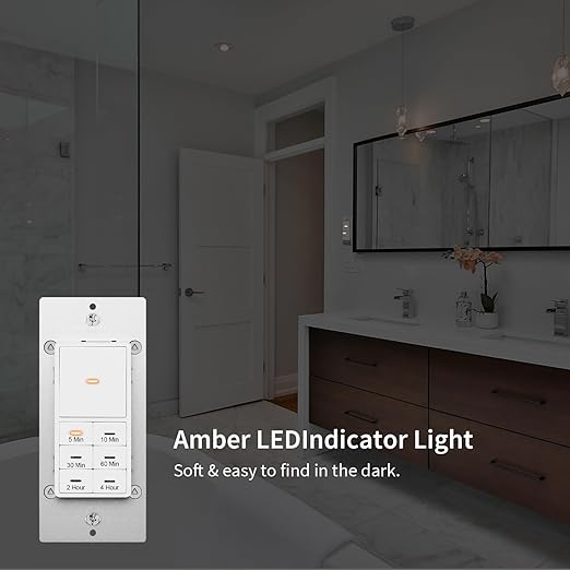 Minoston WiFi Timer Switch - Smart Countdown Timer, 5-15-30 Minutes/1-2-4 Hour, ON/OFF, Neutral Wire Needed, for Lights, Fans, Heaters, ETL Listed