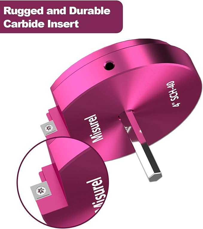 4 Pcs PVC Pipe Reamer Kit With 1-1/2inch, 2inch, 3inch, 4inch, 1 Carbide Insert, Aluminum PVC Fitting Saver, Plumbing tools for SCH40