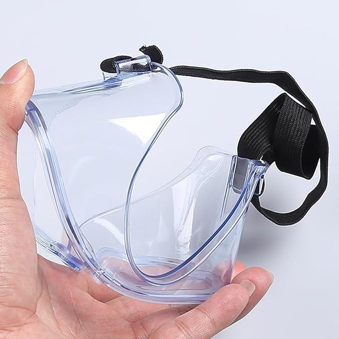 Safety Goggles 2 Pack - White Adjustable Lightweight Anti-Fog Protective Safety Glasses