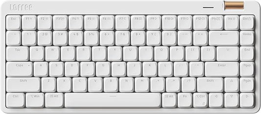 Flow Lite 84 Keys Low Profile Mechanical Keyboard, 75% Swappable Rechargeable Wireless Keyboard with 2.4G Receiver, Bluetooth and Wired Connection for Windows, Mac/Specter Linear Switches (Off-White)
