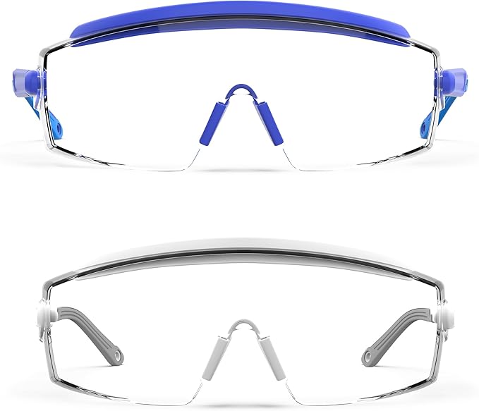 Anti Fog Safety Glasses Safety Goggles Over Glasses Protective Glasses with Anti Scratch Lenses Adjustable