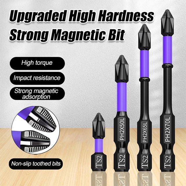 14PCS High Magnetic Screwdriver Drill Bit Set, Anti Slip Magnetic Electric Screwdriver Set for Impact Driver, Upgrade Strong Magnetic Durability Screwdriver Drill Bit Set for Home, Garden, Outdoors
