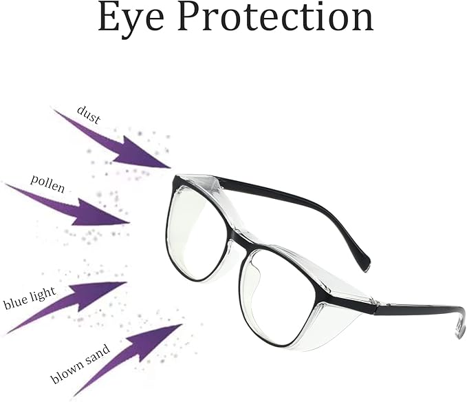 Safety Glasses for Men Women, Anti Fog Safety Goggles Comfortable Blue Light Blocking UV Protective Adult Nurse