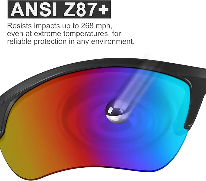 6 Pack Safety Glasses, UV Protective Eyewear, ANSI Z87.1 Impact Resistant Anti-Scratch Safety Goggles for Men Women