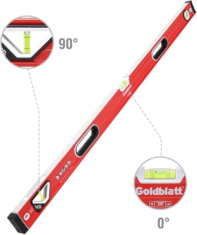 Goldblatt 48in. Double View Vertical Site I-box Spirit Level