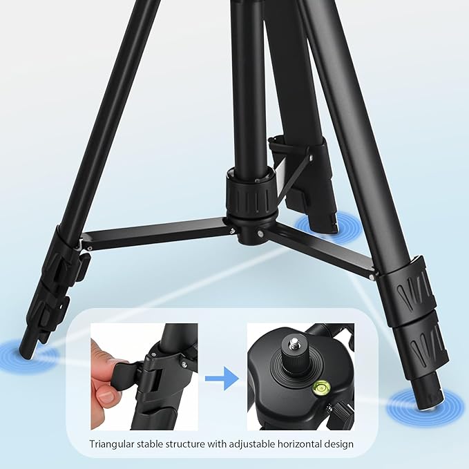 Laser Level Tripod, Adjustable Height, Lightweight Construction with Secure Mount