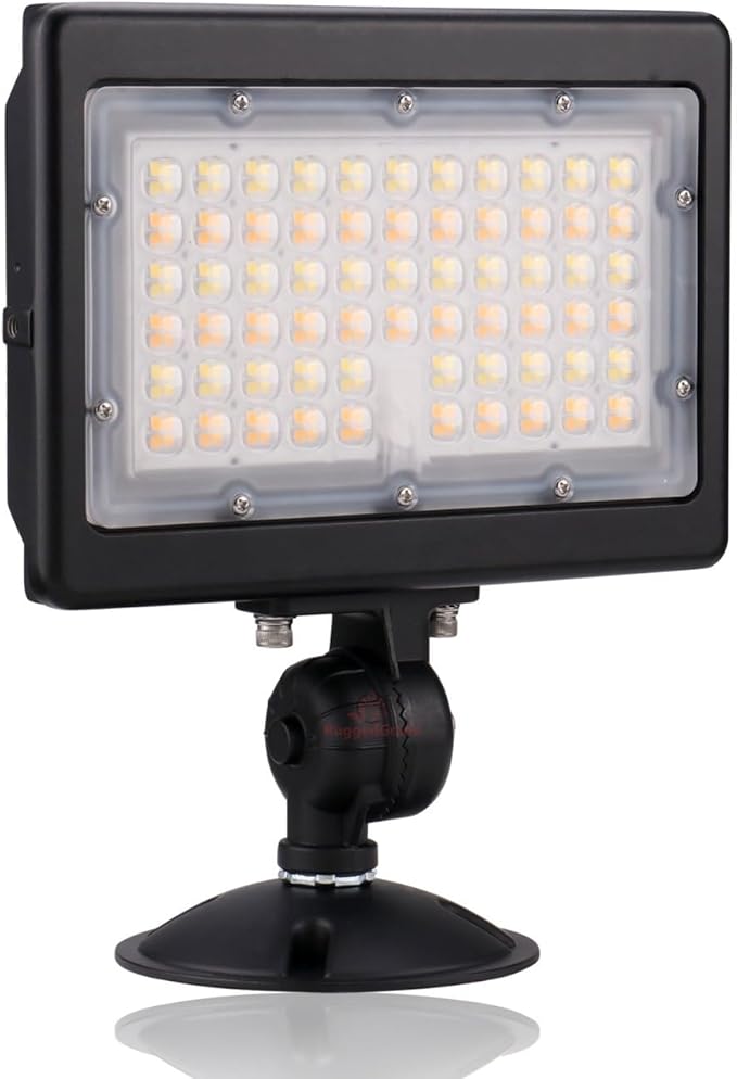 RuggedGrade 80W LED Flood Light | Kivo II Series | 11,600 Lumens | Color Selectable 3000K/4000K/5000K | 145 Lumens per Watt | Outdoor Waterproof Security Light | Round Surface Mount | DLC 5.1 Premium