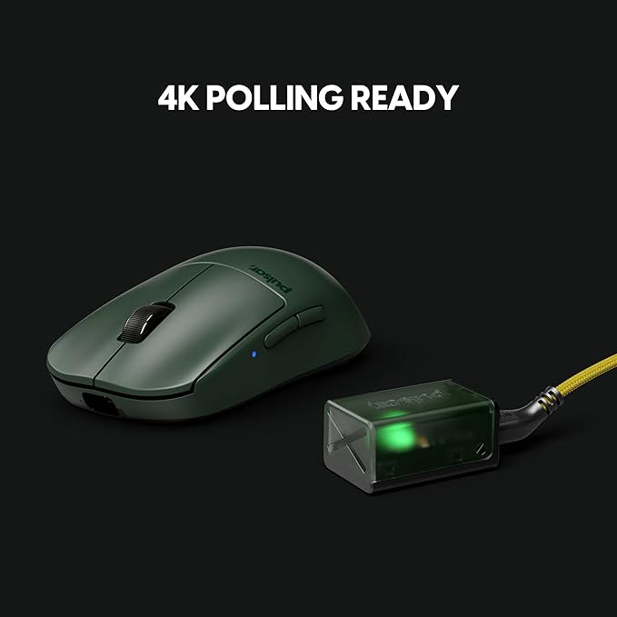 Pulsar Gaming Gears X2 v2 mini Wireless Gaming Mouse, Founder's Edition, Ultra Lightweight 1.80 oz (51 g), Symmetrical, Optical Switch, 2.4 Ghz 1 ms, 26000 DPI, PAW3395 Sensor (Mini, Wireless, Green)