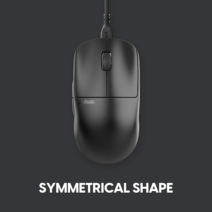 Pulsar Gaming Gears X2 Wired Gaming Mouse, Ultra Lightweight, Optical Switch, 26000 DPI, Motion Sync, PAW3395 Sensor (Medium, Wired, Black)