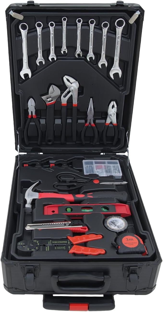 678PCS Complete Home Tool Set Versatile Rolling Tool Kit for Professional Repair and Maintenance - Heavy and Duty Portable Tool Box with Wheels