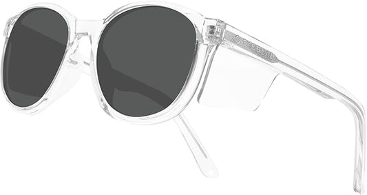 VETRA Omega Z87+ Safety Glasses UV400 Side Shield Anti-Oil Coating CP Frame Eyewear