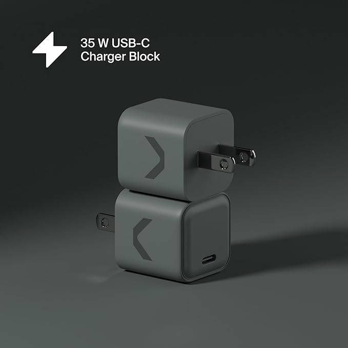 CLEMM Core 35W USB-C Charger, Core GaN PPS, USB-C Power Adapter for iPhone 16/15/14/13/12/11/X, Galaxy S24 Ultra/S23 (Core 35)