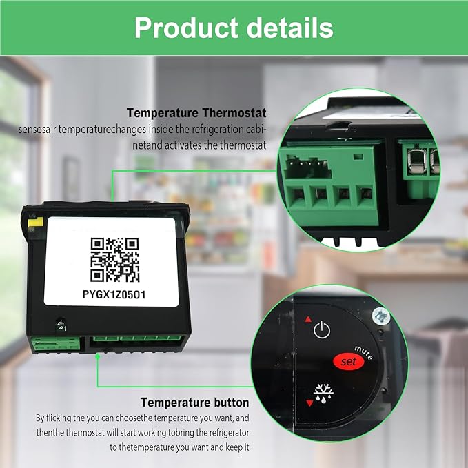 PZGXS0J111 Temperature Thermostat with Temperature Sensor Probes 115V Compatible with Carel All Refrigerator Types(Technician Ready Bundle)