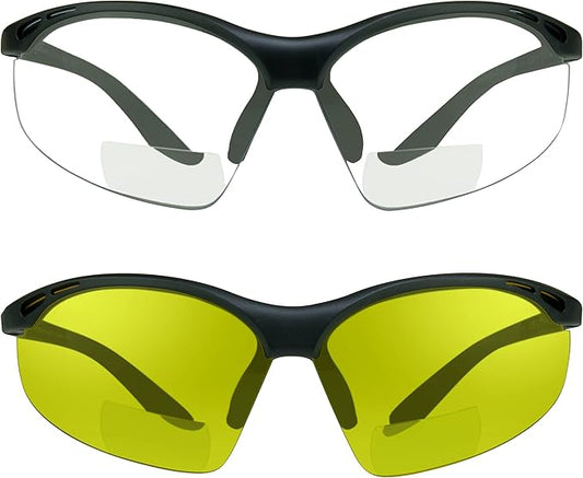 proSPORT Bifocal sunglass Safety Reader Z87 Wrap Around No Slip Grip +1.50 +2.00 +2.50 +3.00