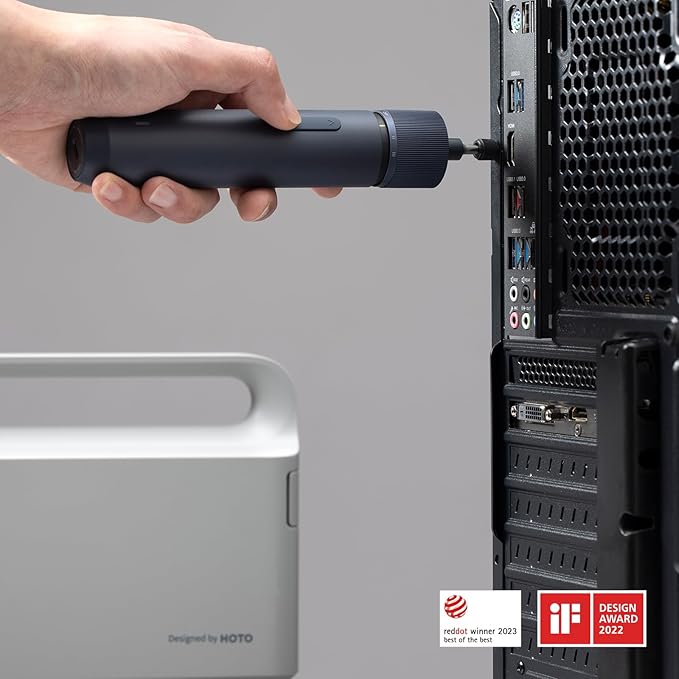 HOTO 18-Piece Tool Kit, Electric Screwdriver w/LED, 3 Torque, 10 Bits, Basic Home Tool Kit - Compact & Portable w/Hidden Buckle, Home Repair Set for DIY Projects/Dorm Repairs/Assembling