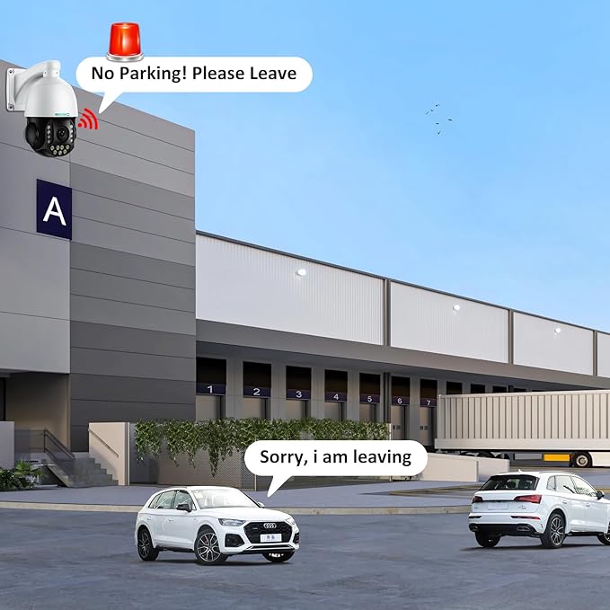 SV3C 36X Zoom PTZ POE Camera Outdoor, Auto Tracking 4K ONVIF IP Wired Camera, Person Vehicle Motion Detection, Floodlight Color Night Vision, Two Way Audio, Camhipro, Preset, BlueIris, 24/7 Recording