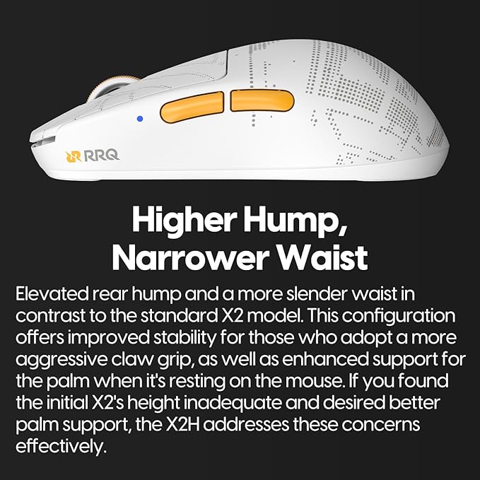 Pulsar x RRQ X2H Mini Wireless Gaming Mouse, Limited Color Edition, Ultra Lightweight 1.83 oz (52 g), Symmetrical, Optical Switch, 26000 DPI, PAW3395 Sensor (Mini, RRQ Edition)