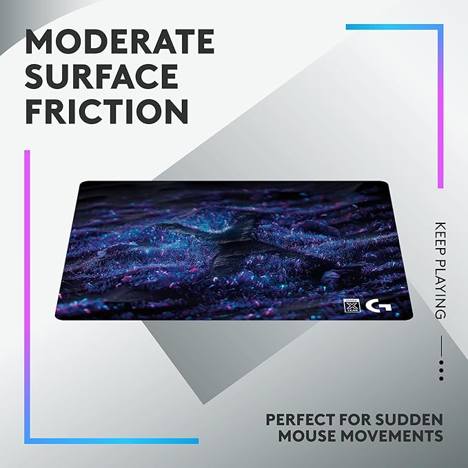 Logitech G502 X Plus Lightspeed Wireless RGB Gaming Mouse and G640 SE Large Cloth Gaming Mouse Pad (460 x 400 x 3 mm) - Black