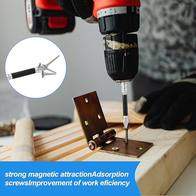 12-Piece Anti-Slip Magnetic Screwdriver Bit Set, High-Torque Drill Bits for Electric & Impact Drivers, Precision Steel Bits in 25/50/65/70/90/150mm Sizes