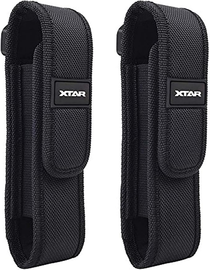 2-Pack Flashlight Pouch Holster Holder for 5"-6.5" Flash Light Compatible with Fenix UC30 UC35 E35 Surefire G2X 6P 6PX E2L 501B 502B Streamlight ProTac XTAR TZ20 (2 Flashlight Holster)