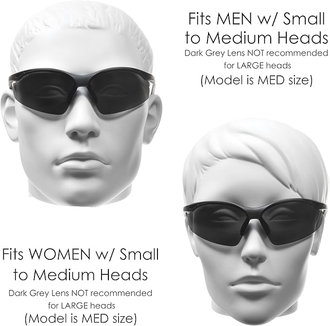 proSPORT Bifocal sunglass Safety Reader Z87 Wrap Around No Slip Grip +1.50 +2.00 +2.50 +3.00