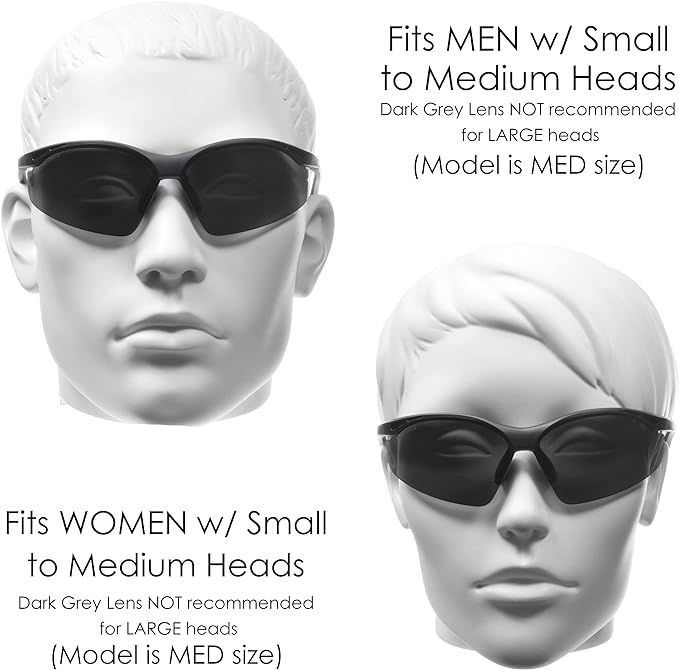 proSPORT Bifocal sunglass Safety Reader Z87 Wrap Around No Slip Grip +1.50 +2.00 +2.50 +3.00