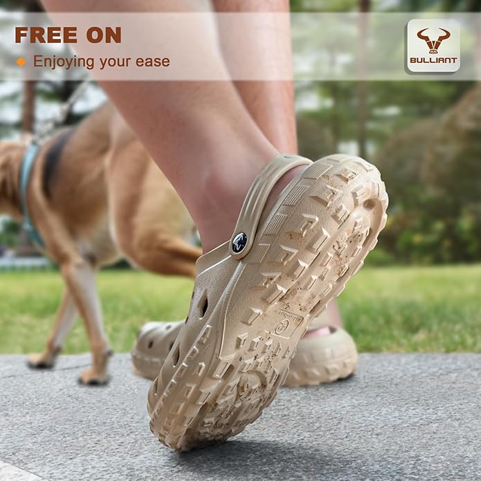 BULLIANT Men Clogs,Comfortable Mules Sandals for Men Women Cushioned Footbed Arch Support-EVA Ligthweight