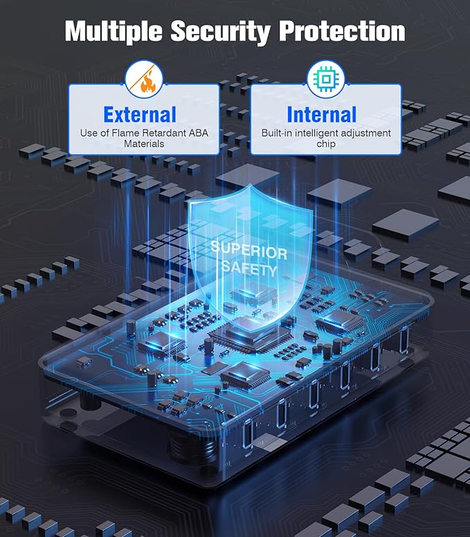 CREATIVE DESIGN 50W Charging Station for Multiple Devices,6 Port Multiple USB Charger Station with 6 Cables Compatible with iPhone,iPad Kindle Tablet and Other Electronic（Space Gray