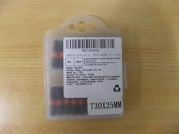 Pro T30 Bit Assortment - Screwdriver Bits Set 20Pcs, 25mm Length, Torx Screwdriver Bit, 1/4 Inch Hex Shank, with Storage Box