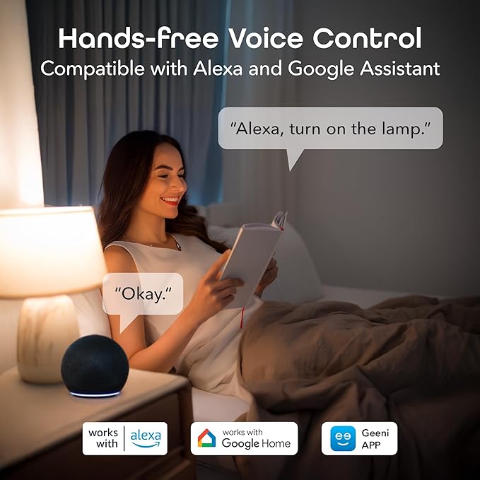 Geeni Prisma Plus 800 Dimmable Smart Light Bulbs with 2.4 GHz Wi-Fi Connectivity – Color-Changing & Tunable White, A19 LED Smart Bulb – Works with Alexa & Google, 4-Pack