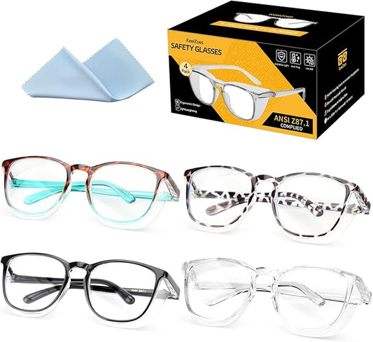 Safety Glasses Anti Fog Goggles For Women, Nurses Protective Eyewear Blue Light & UV Blocking Eye Protection Glasses
