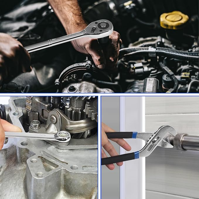 Prostormer Mechanic Tool Set, 240-Pieces Universal Household Auto Repair Tool Kit with Heavy Duty Aluminium Tool Box